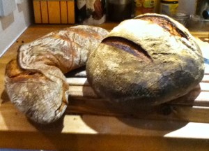 The finished product - Wurzlebrot and Sourdough