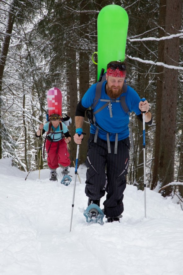 Princess Faffalot and Captain Snowbeard on the ascent