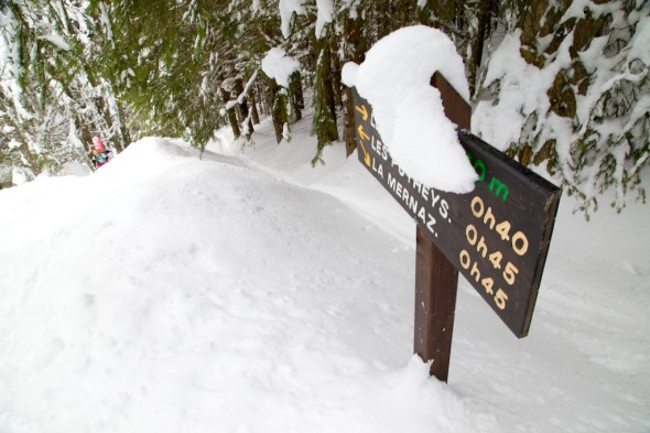 A sign halfway up indicating that we were still probably on the correct path