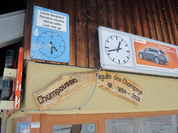 Champoussin - place lacking interesting signs to commemorate our completion of their runs